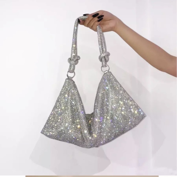 Silver Rhinestone purse - Picture 3 of 4